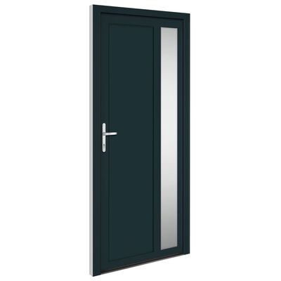 vidaXL Porte d'entrée anthracite 98x208 cm PVC