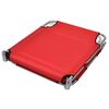 vidaXL Chaise longue avec coussin de t&ecirc;te Acier enduit de poudre Rouge