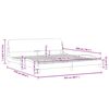vidaXL Cadre de lit Dover noir 200x200 cm tissu