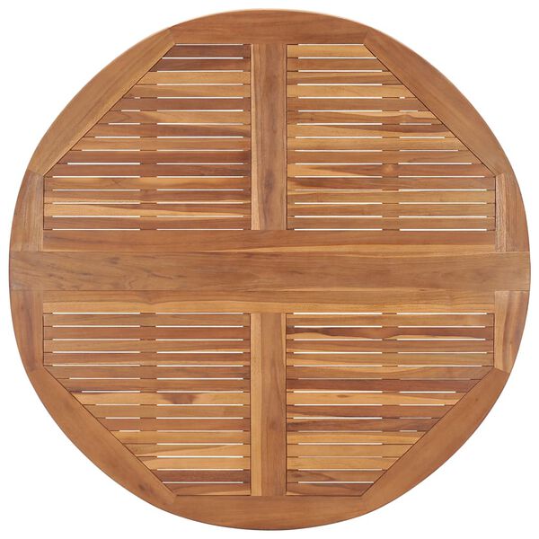 vidaXL Table &agrave; manger pliable de jardin 120x120x75 cm Bois de teck