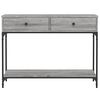 vidaXL Table console sonoma gris 100x34,5x75 cm bois d'ing&eacute;nierie
