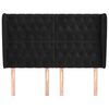vidaXL T&ecirc;te de lit avec oreilles Noir 147x23x118/128 cm Velours