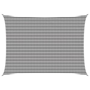 vidaXL Voile d'ombre Anthracite et blanc 5 x 6 m HDPE