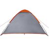vidaXL Tente de camping à dôme 2 personnes gris et orange imperméable