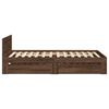 vidaXL Cadre de lit et t&ecirc;te de lit sans matelas ch&ecirc;ne marron 75x190 cm