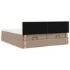 VidaXL Cadre de lit ottoman et matelas cappuccino 200x200cm similicuir