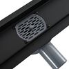 vidaXL &Eacute;vacuation de douche 2-en-1 avec siphon &agrave; 360&deg; Noir 100 cm