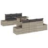 vidaXL Ensemble de Canap&eacute;s 7 pc Gris clair polyrotin