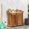 vidaXL Armoire de jardin avec &eacute;tag&egrave;re Naturel 78 x 36,5 x 78 cm