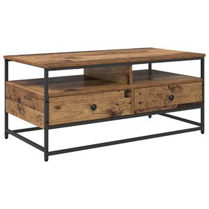 vidaXL Table basse Bois Ancien 100 x 51 x 45 cm Bois d'ing&eacute;nierie
