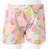 Short pour enfants &agrave; cordon de serrage rose p&acirc;le 104
