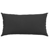 vidaXL Coussins de canap&eacute; 2 pcs Noir 80 x 40 cm tissu