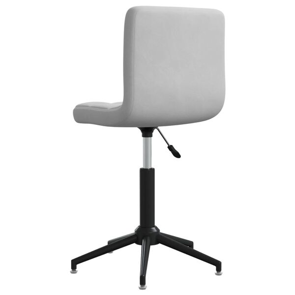 vidaXL Chaises &agrave; manger pivotantes lot de 4 Gris clair Velours