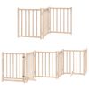vidaXL Barri&egrave;re pour chien porte pliable 12 panneaux bois de peuplier