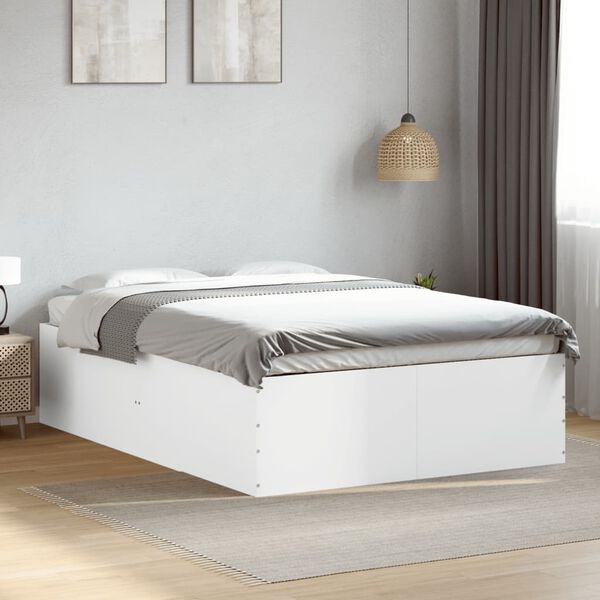 vidaXL Cadre de lit sans matelas blanc 120x190 cm