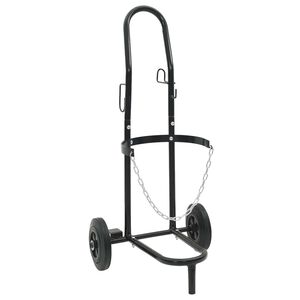 vidaXL Chariot &agrave; main Noir et Rouge 49 x 49 x 101 cm Acier