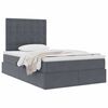 vidaXL Lit avec rangement et matelas Gris fonc&eacute; 120 x 200 cm Velours