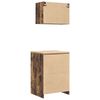 vidaXL Armoires de garage 2 pcs ch&ecirc;ne fum&eacute; bois d'ing&eacute;nierie