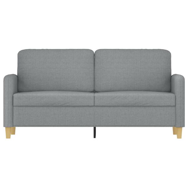 vidaXL Canap&eacute; &agrave; 2 places Gris clair 140 cm Tissu