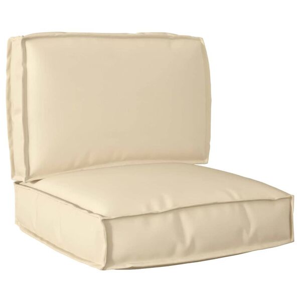 vidaXL Set de coussins de palette 2 pcs Beige Tissu Oxford