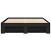vidaXL Cadre de lit sans matelas noir 150x200 cm bois d'ing&eacute;nierie