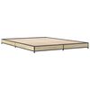vidaXL Cadre de lit sans matelas ch&ecirc;ne sonoma 120x200 cm
