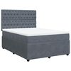 vidaXL Sommier &agrave; lattes de lit et matelas Gris fonc&eacute; 140x200cm Velours
