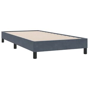 vidaXL Cadre de lit sans matelas gris fonc&eacute; 100x220 cm velours