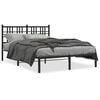 vidaXL Cadre de lit m&eacute;tal sans matelas avec t&ecirc;te de lit noir 120x190cm