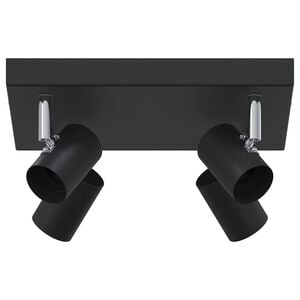 vidaXL Spot de plafond Noir 26,5 x 26 x 11,5 cm M&eacute;tal