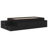 vidaXL | Cadre de lit de rangement | Ch&ecirc;ne Noir 80 cm Bois d'ing&eacute;nierie