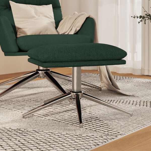 vidaXL Repose-pied Vert fonc&eacute; 60x60x35 cm Tissu