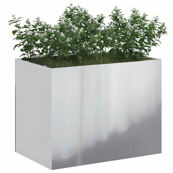 vidaXL Cache-pot de jardin Acier galvanis&eacute; 50 x 32 x 40 cm