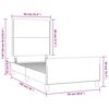 vidaXL Cadre de lit sans matelas gris fonc&eacute; 90x190 cm tissu