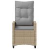 vidaXL Chaise de jardin 2 pcs Beige et Gris clair 56 x 60 x 112 cm