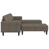 vidaXL Canap&eacute; de salon 3 pcs Gris fonc&eacute;