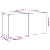 vidaXL Meuble TV mural noir 80x30x41 cm