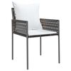 vidaXL Ensemble de salle &agrave; manger pour jardin 5 pcs Marron et Noir