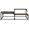 vidaXL Table basse ch&ecirc;ne fum&eacute; 107x107x40 cm bois d'ing&eacute;nierie