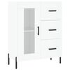vidaXL Buffet haut Blanc 69,5x34x180 cm Bois d'ing&eacute;nierie