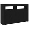 vidaXL Buffet Ch&ecirc;ne noir 116 x 30 x 75 cm Bois d'ing&eacute;nierie