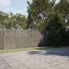 vidaXL Panier gabion avec couvercle 500x50x150 cm fer galvanis&eacute;