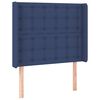 vidaXL T&ecirc;te de lit &agrave; LED Bleu 103x16x118/128 cm Tissu
