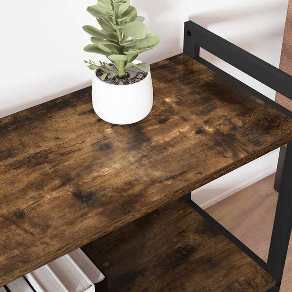vidaXL &Eacute;tag&egrave;re Ch&ecirc;ne fum&eacute; 60 x 30 x 50 cm Bois d'ing&eacute;nierie