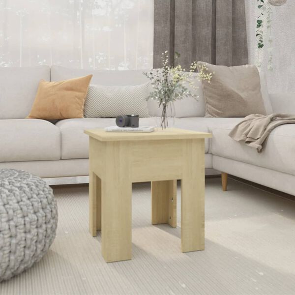 vidaXL Table basse ch&ecirc;ne sonoma 40x40x42 cm bois d'ing&eacute;nierie