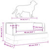 vidaXL Lit pour chien noir 60x40x30 cm similicuir