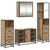 vidaXL Ensemble de mobilier de salle de bain 4 pc Ch&ecirc;ne artisanal