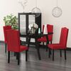 vidaXL Chaises &agrave; manger lot de 4 rouge bordeaux velours
