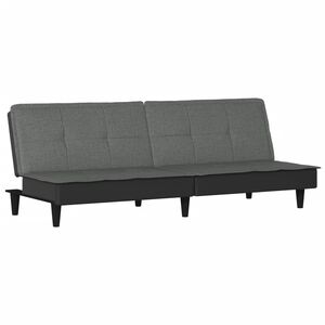 vidaXL Canap&eacute;-lit gris fonc&eacute; tissu