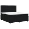 vidaXL Lit boxspring avec matelas Noir 140 x 200 cm Tissu